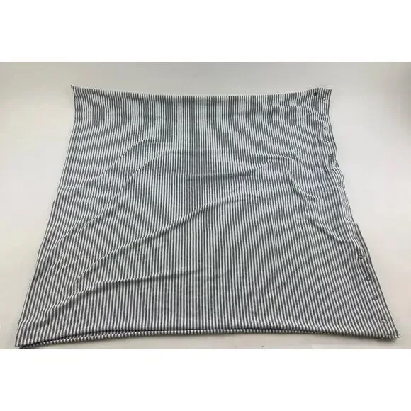 Lululemon Snap Scarf Shawl Wrap One Size Grey Gray White Stripe Vinyasa Infinity - Picture 8 of 8